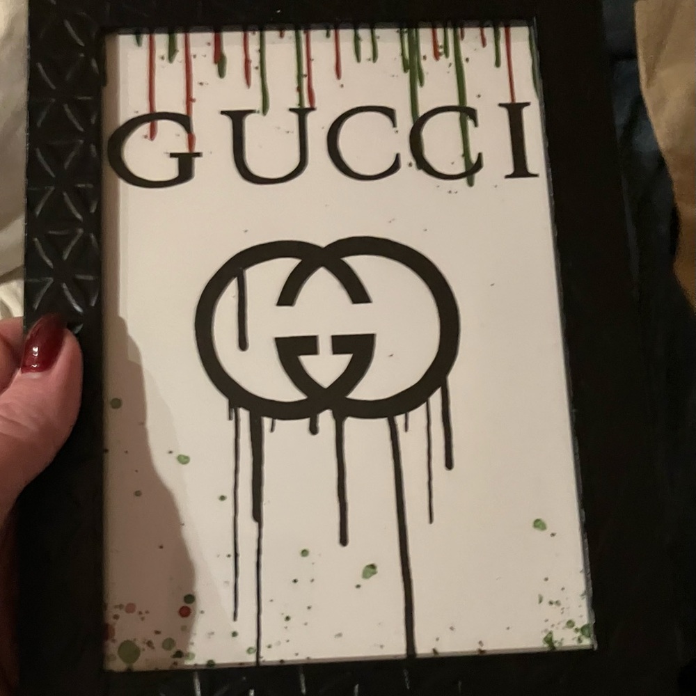 Gucci Black and Green Art Print